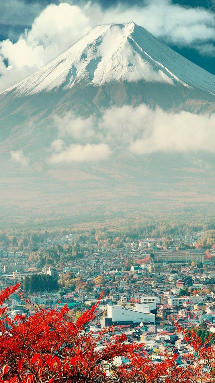 Download Mount Fuji Japan City iPhone 6 Wallpaper. iPhone