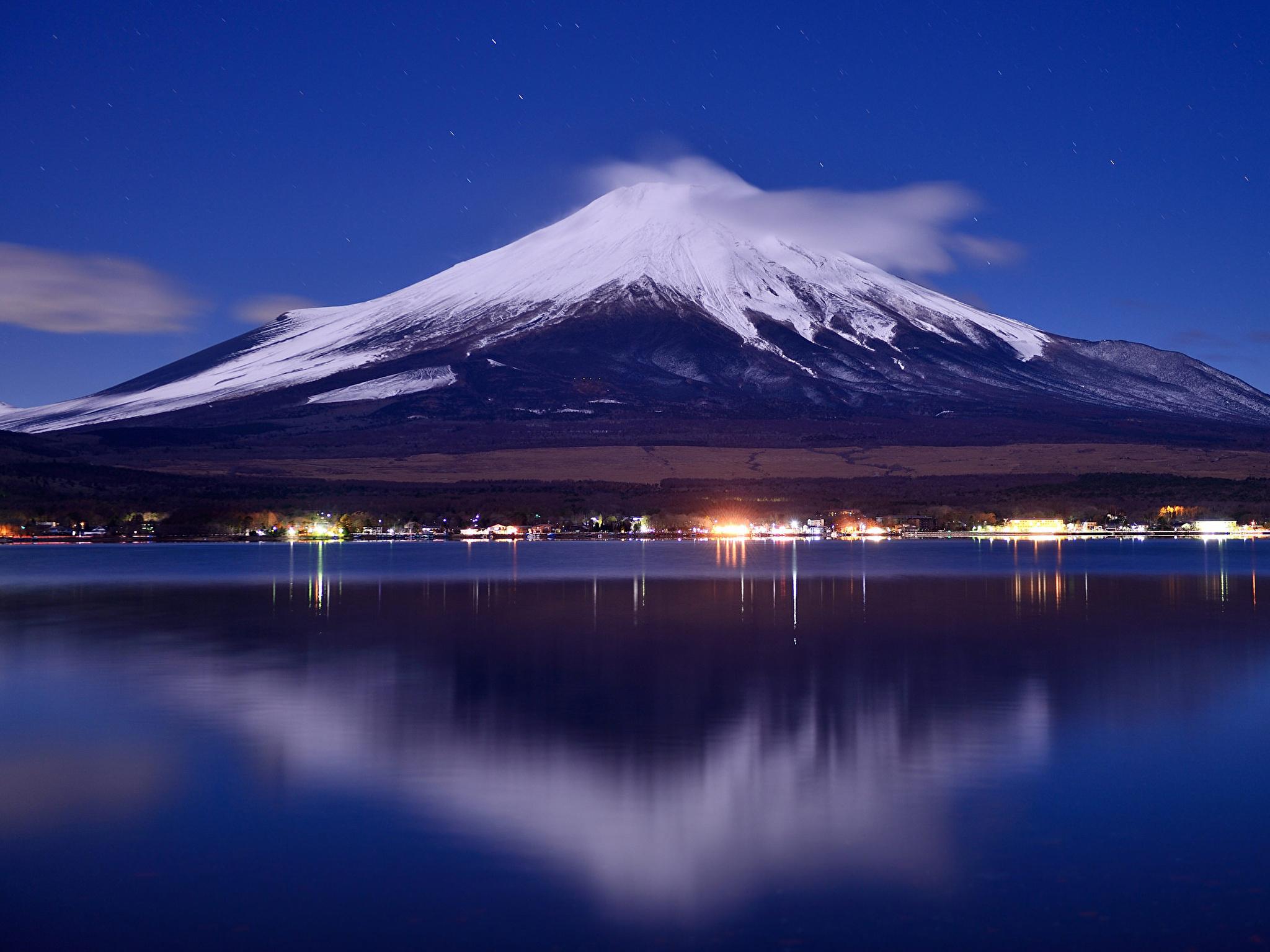 Wallpaper Mount Fuji Japan Volcano Nature Mountains 2048x1536