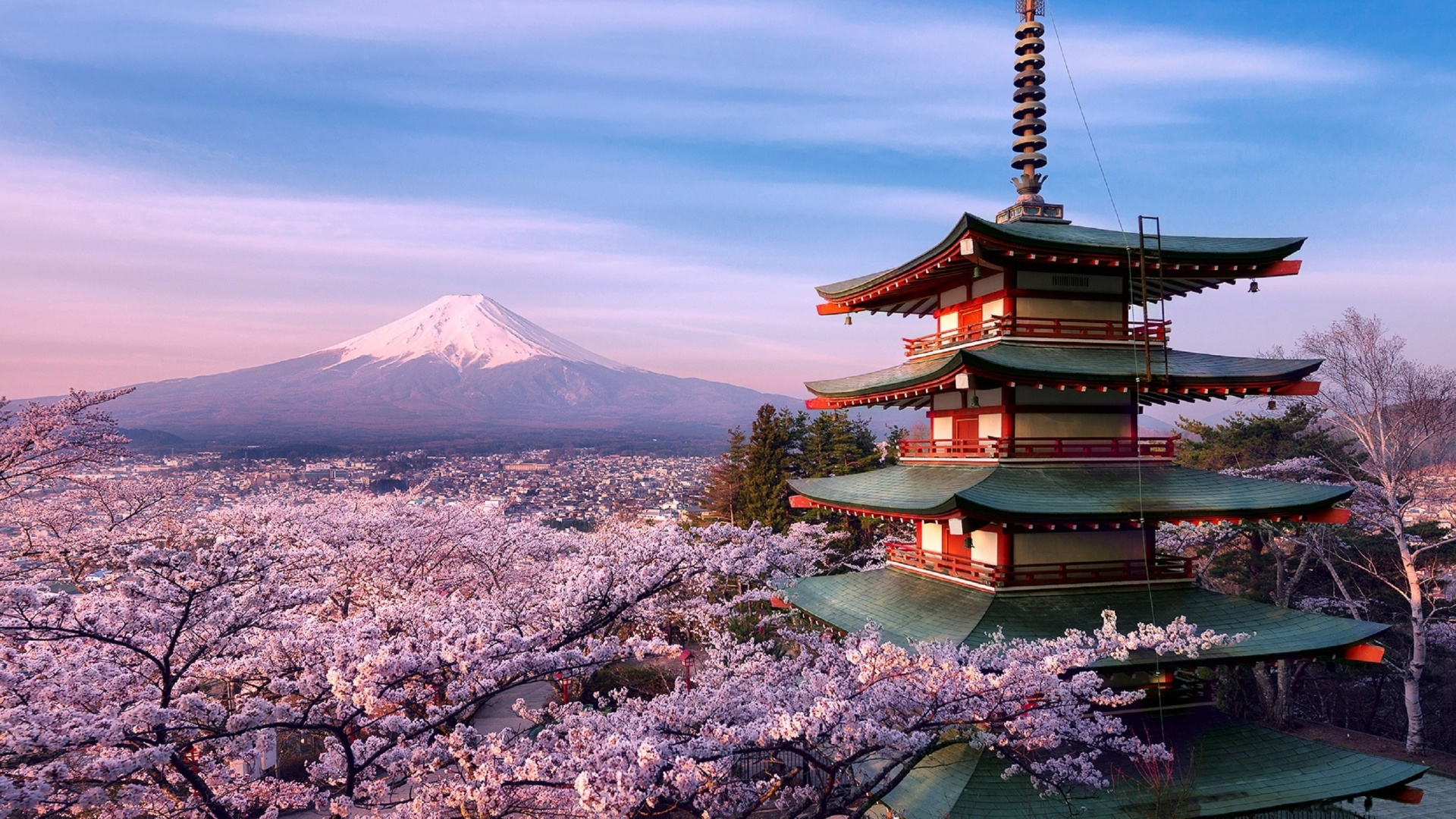 Download 1920x1080 Wallpaper Mountain, Sky, Tourism, Mount Fuji