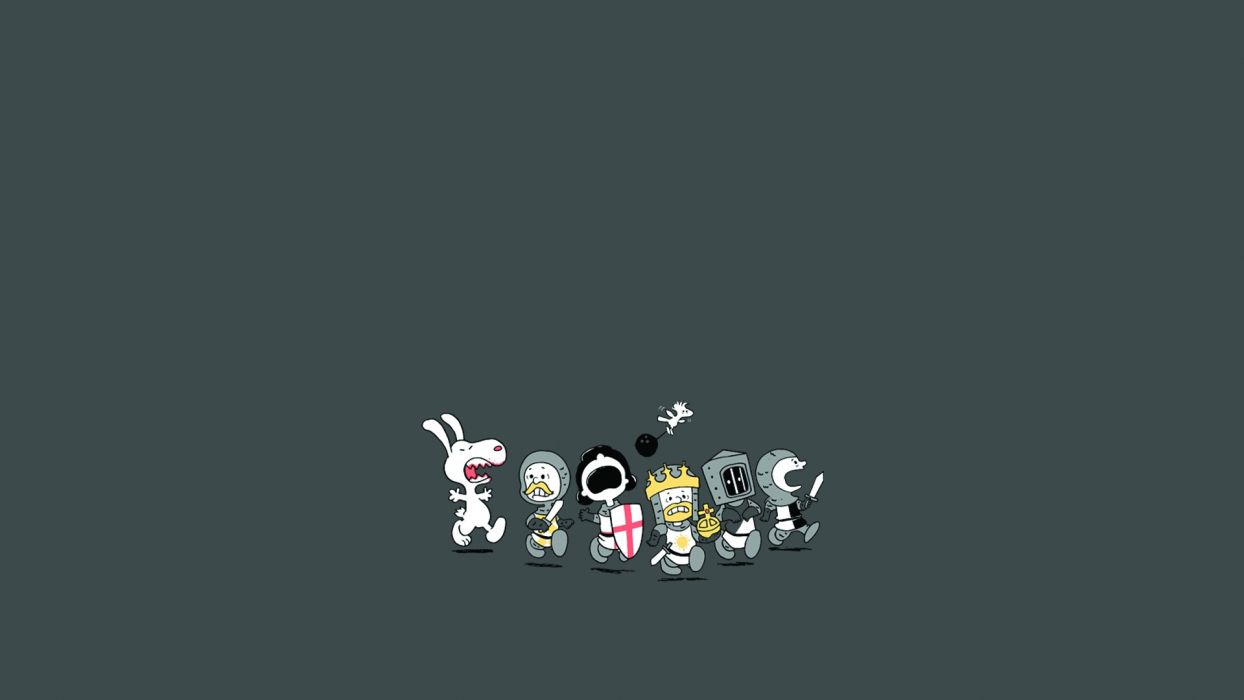 Monty Python Holy Grail Peanuts Knights humor funny wallpaper