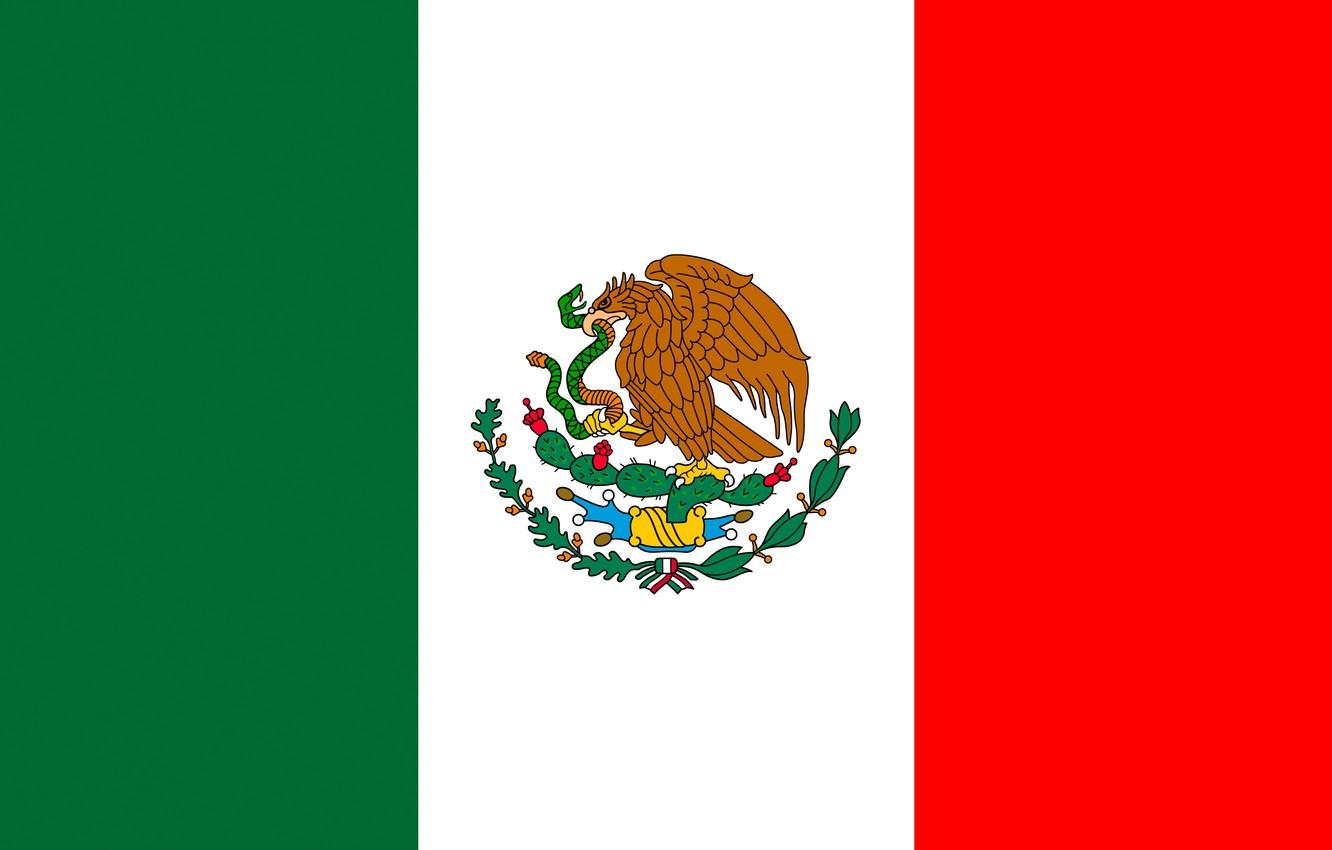 Wallpaper flag, Mexico, eagle, coat of arms, eagle, Mexico, flag