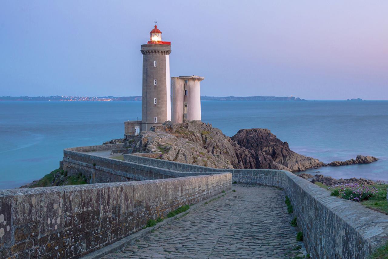 Photos France Brest Nature Lighthouses Fence Roads