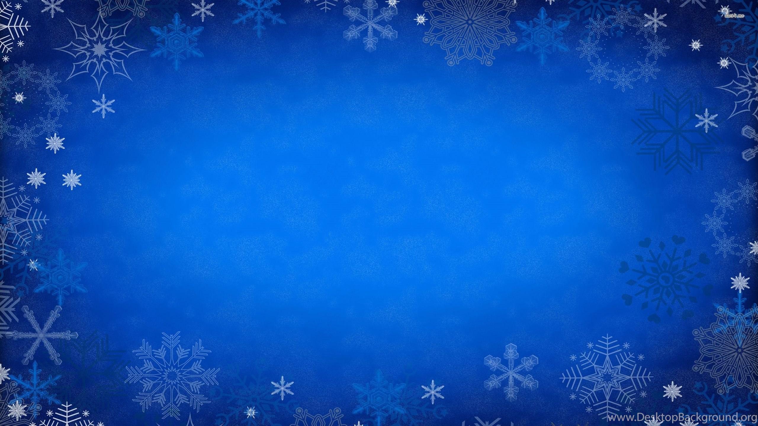 Blue Snowflakes Wallpaper Holiday Wallpaper Desktop Background