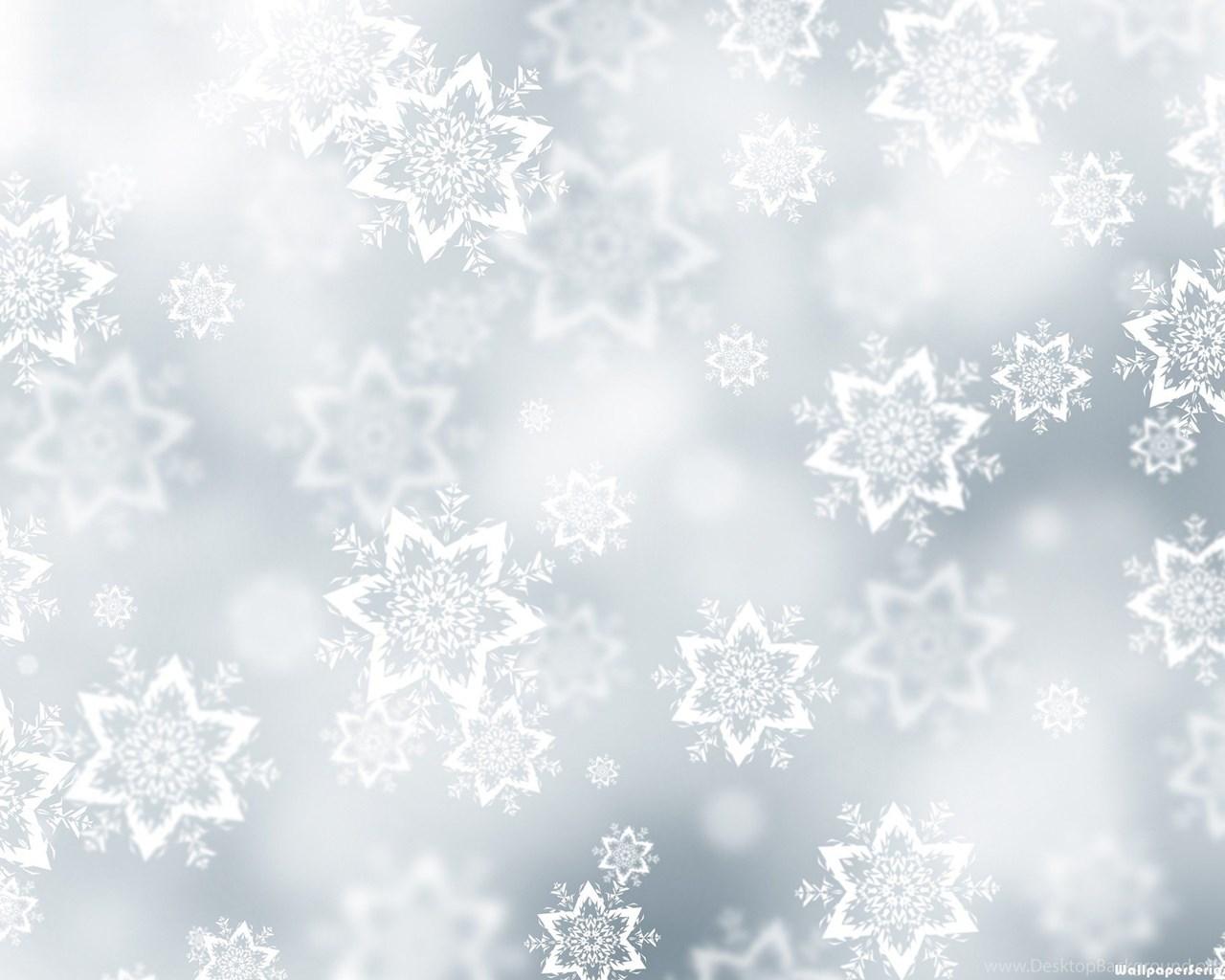 White Snowflakes Wallpaper Desktop Background