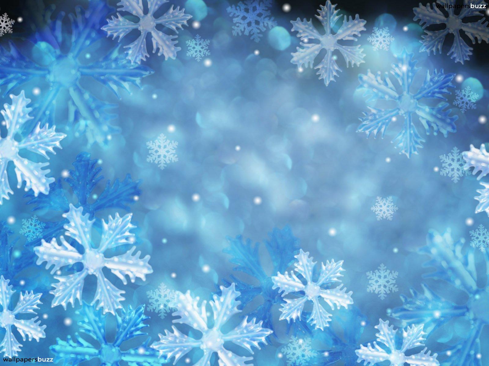 White snowflakes HD Wallpaper