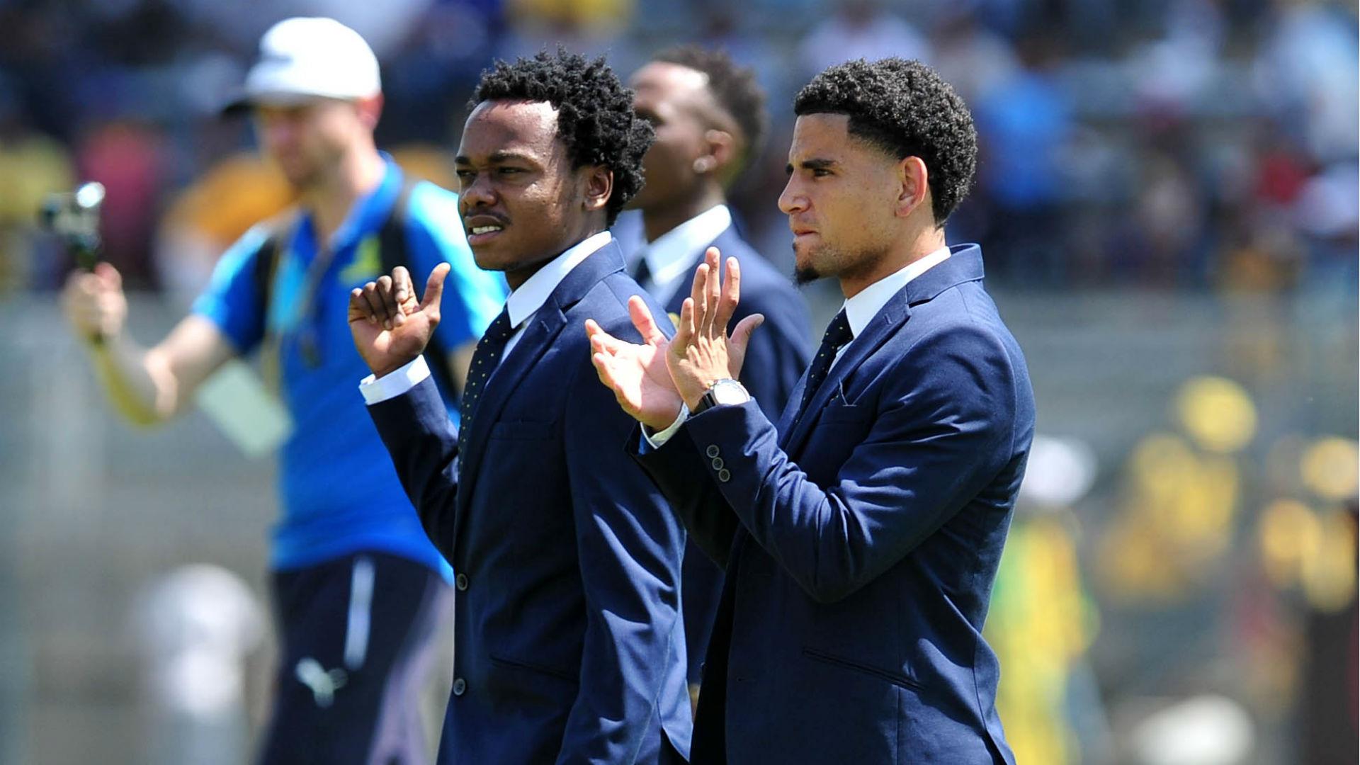 Percy Tau and Keagan Dolly