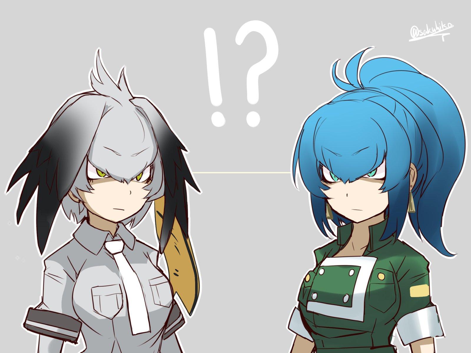leona heidern and shoebill (the king of fighters '96 and etc) drawn