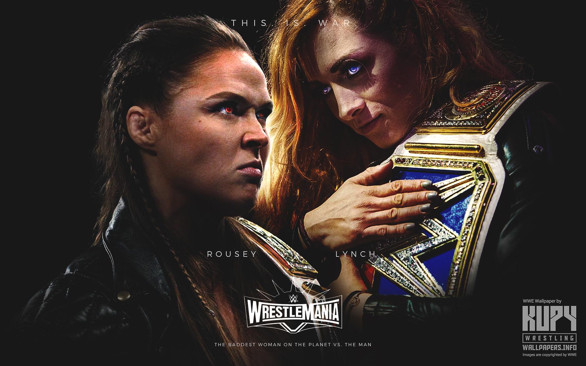 Ronda Rousey vs. Becky Lynch WrestleMania 35 wallpaper!
