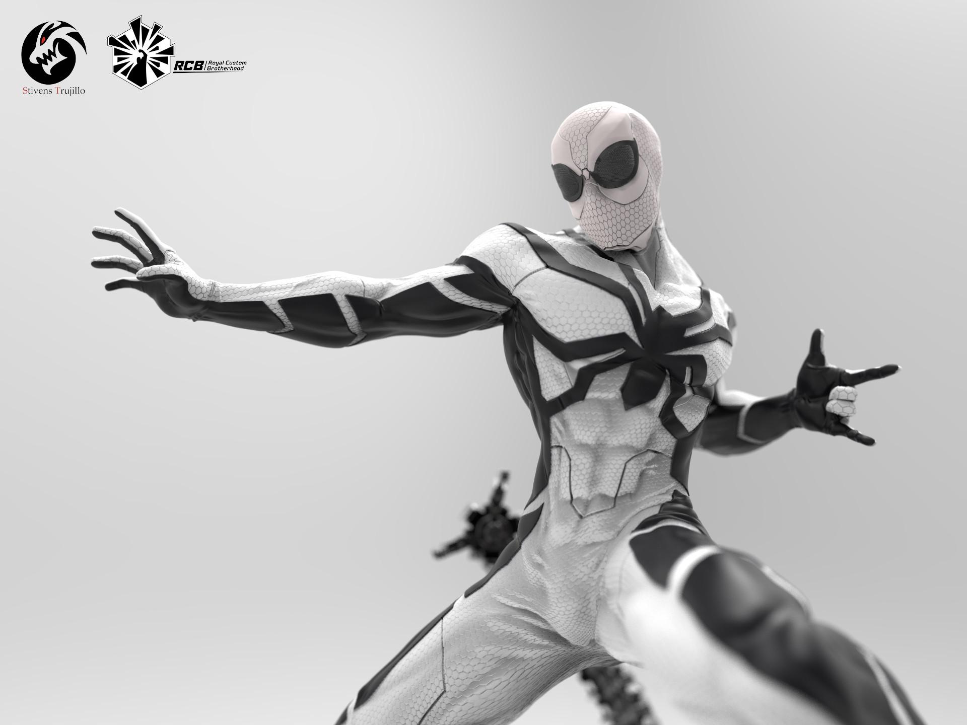 Future Spiderman Costume & Spandex Lycra Future Foundation Spiderman