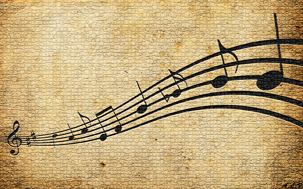 Vintage Music Note Image Click Wallpaper. Eps. Music notes