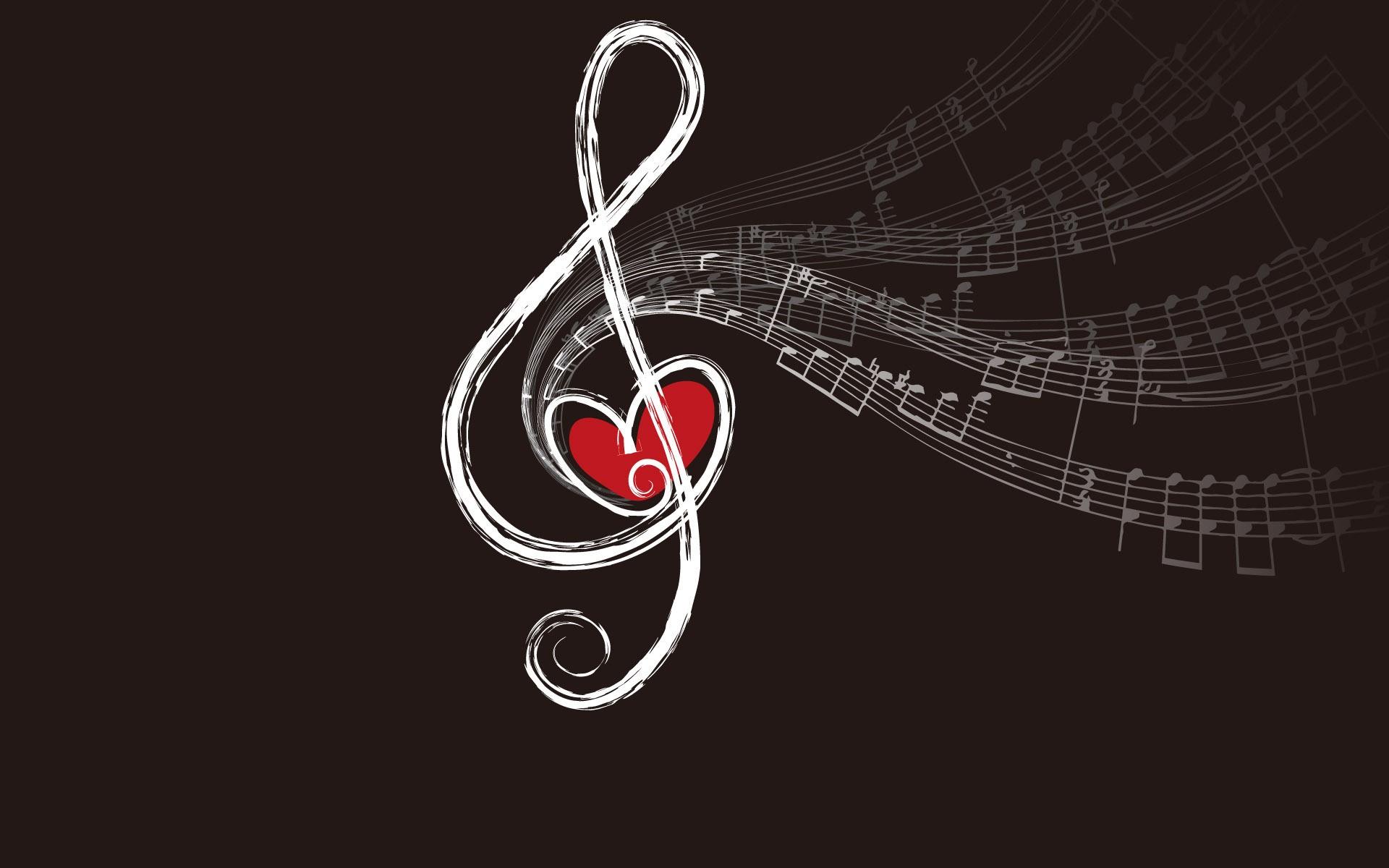 treble clef, #simple background, #heart, #music, #musical notes