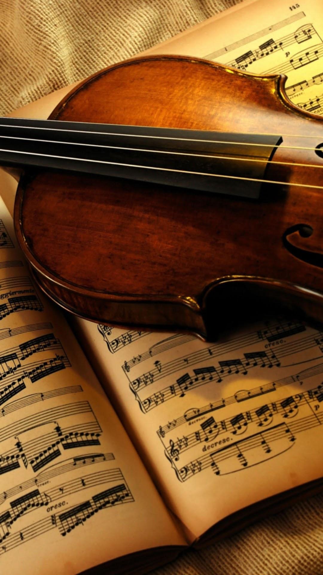 Android Best Wallpaper: Violin and Music Notation Android Best