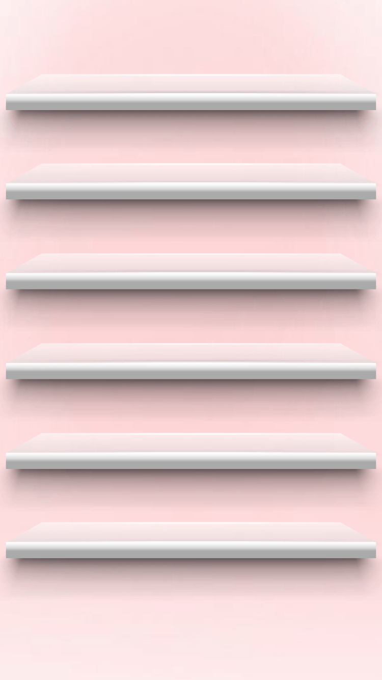 Pale pink / shelves back ground / for iPhone. Wallpaper