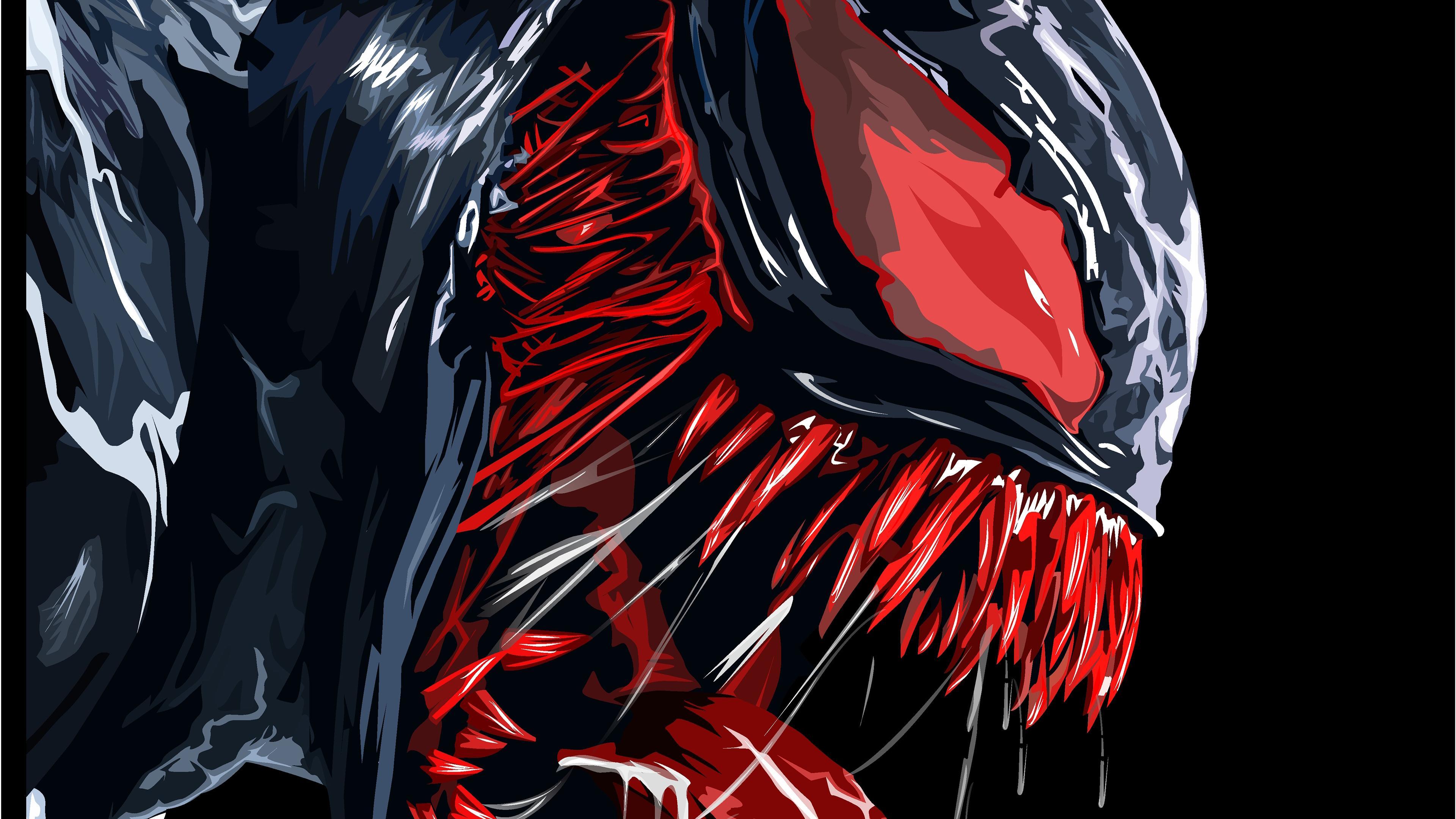 Red Venom Artwork 4k, HD Superheroes, 4k Wallpaper, Image