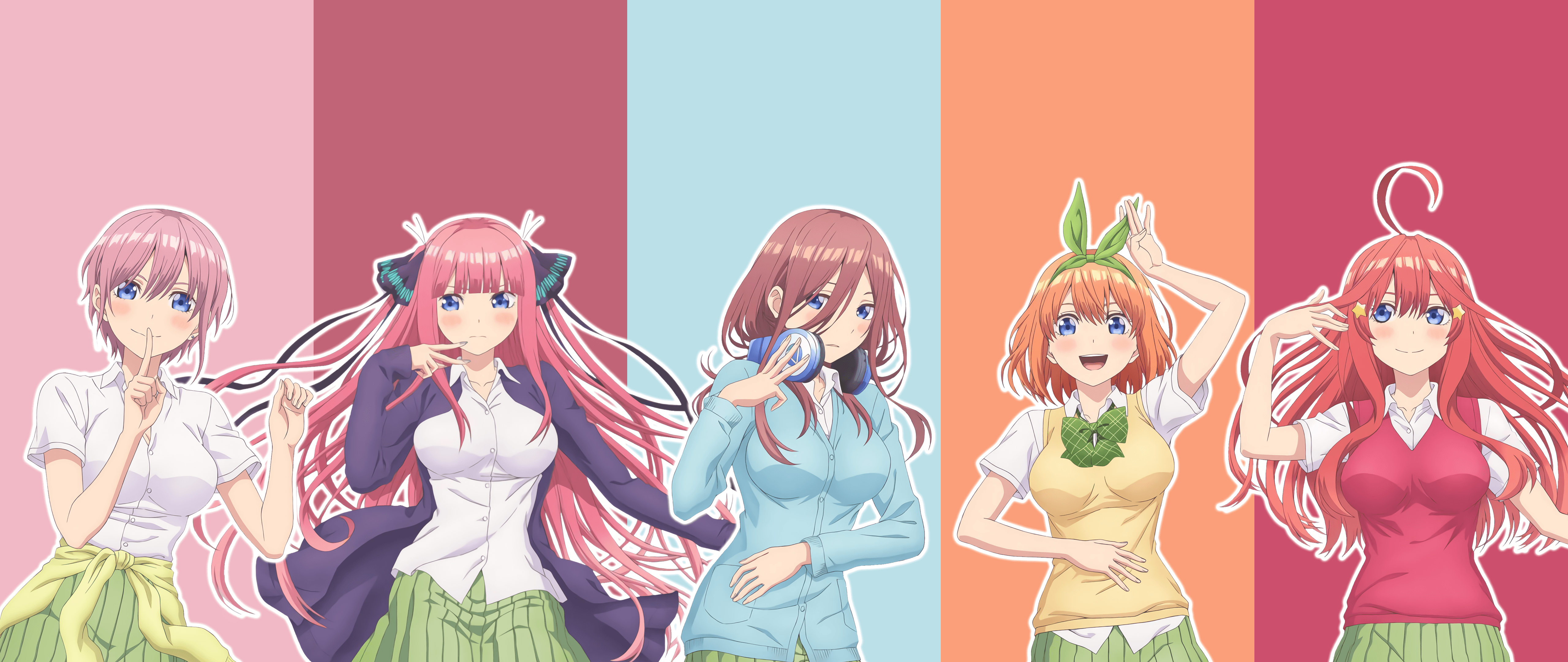 Download 5120x2160 The Quintessential Quintuplets, Manga Wallpaper