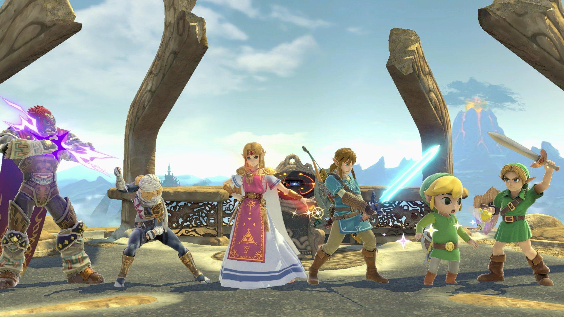 Smash Ultimate- Love this shot, especially Young Link and Ganondorf