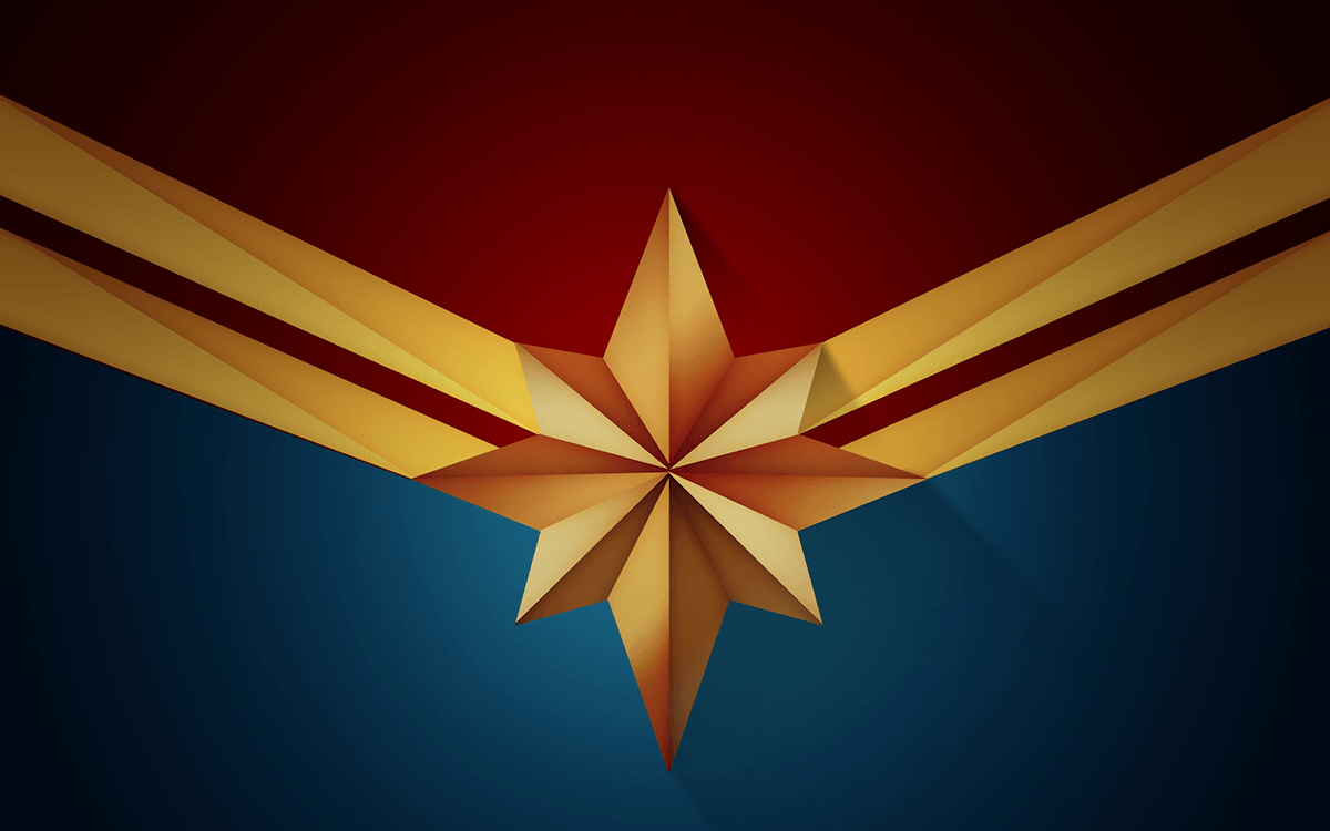 Captain Marvel logo wallpaper