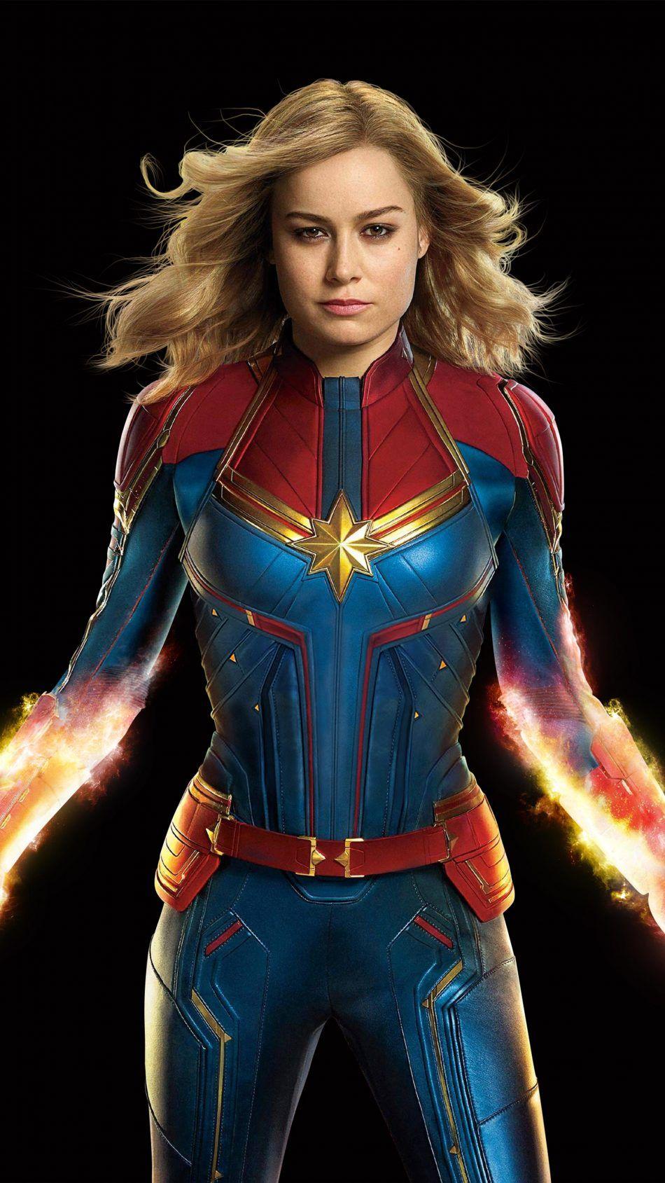 Brie Larson Captain Marvel 2019. Movie Wallpaper. Marvel