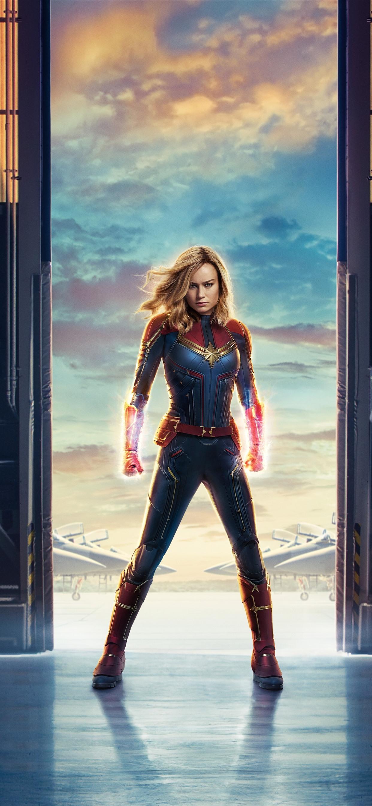 Captain Marvel, Brie Larson, Marvel movie 2019 1242x2688 iPhone XS