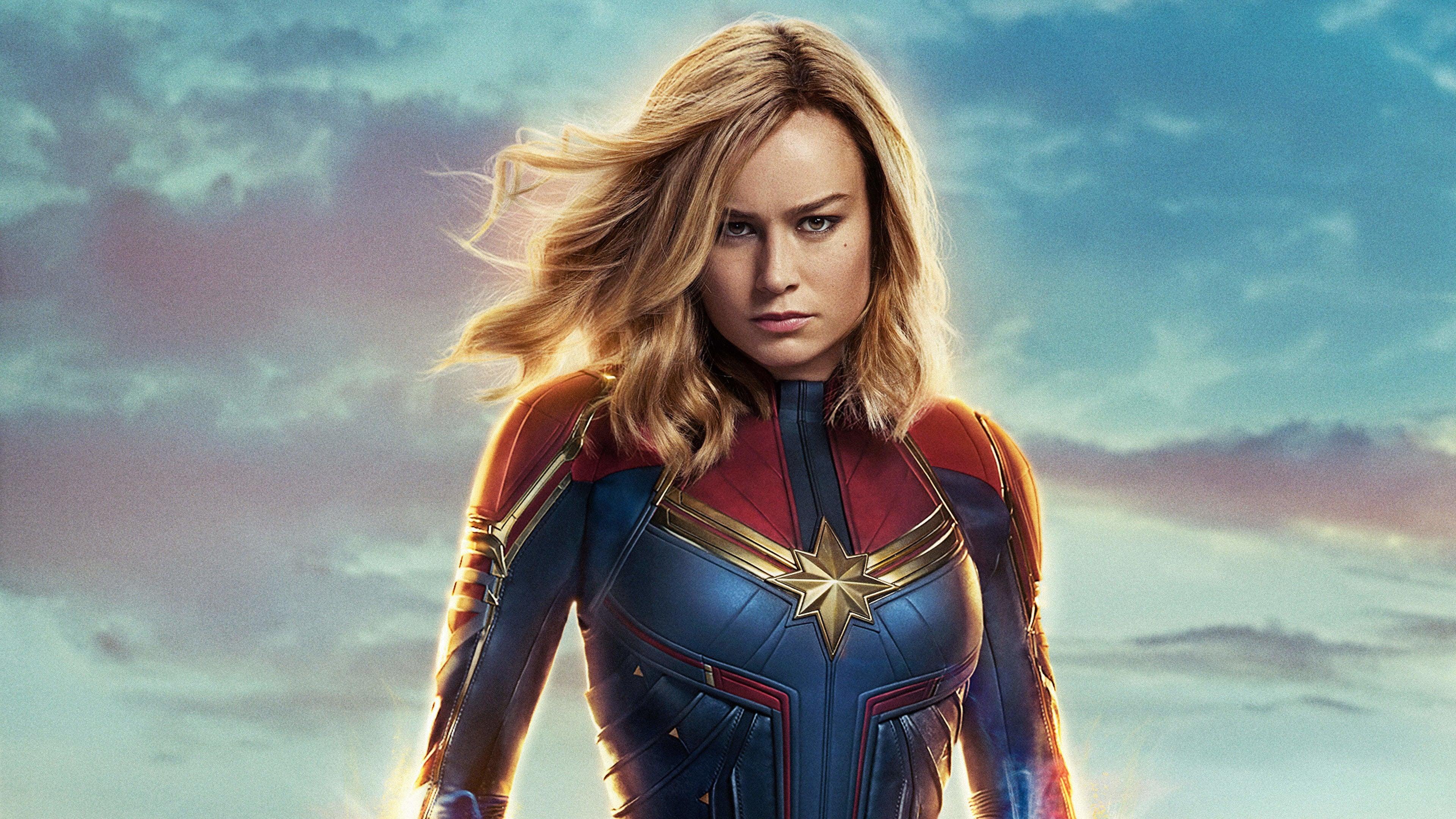 Wallpaper Brie Larson, Captain Marvel 2019 3840x2160 UHD 4K Picture