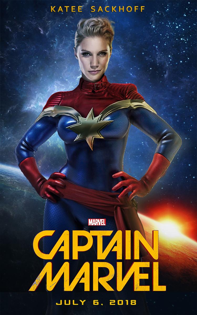 Here's Katee Sackhoff as Captain Marvel! since people seemed to dig