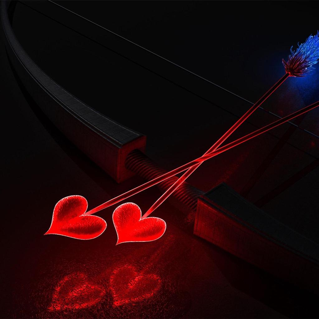 Valentine Arrows Heart Shaped iPad Air Wallpaper Download. iPhone