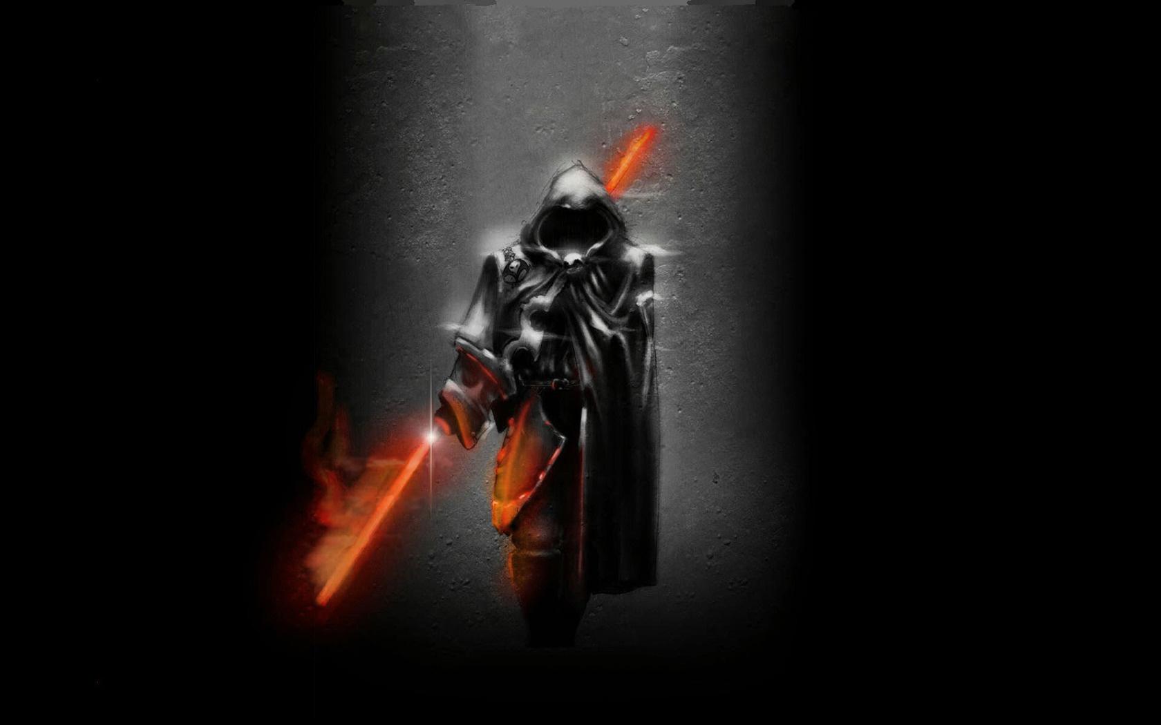 Wallpaper Firey saber, sword, warrior, dark desktop wallpaper 3D