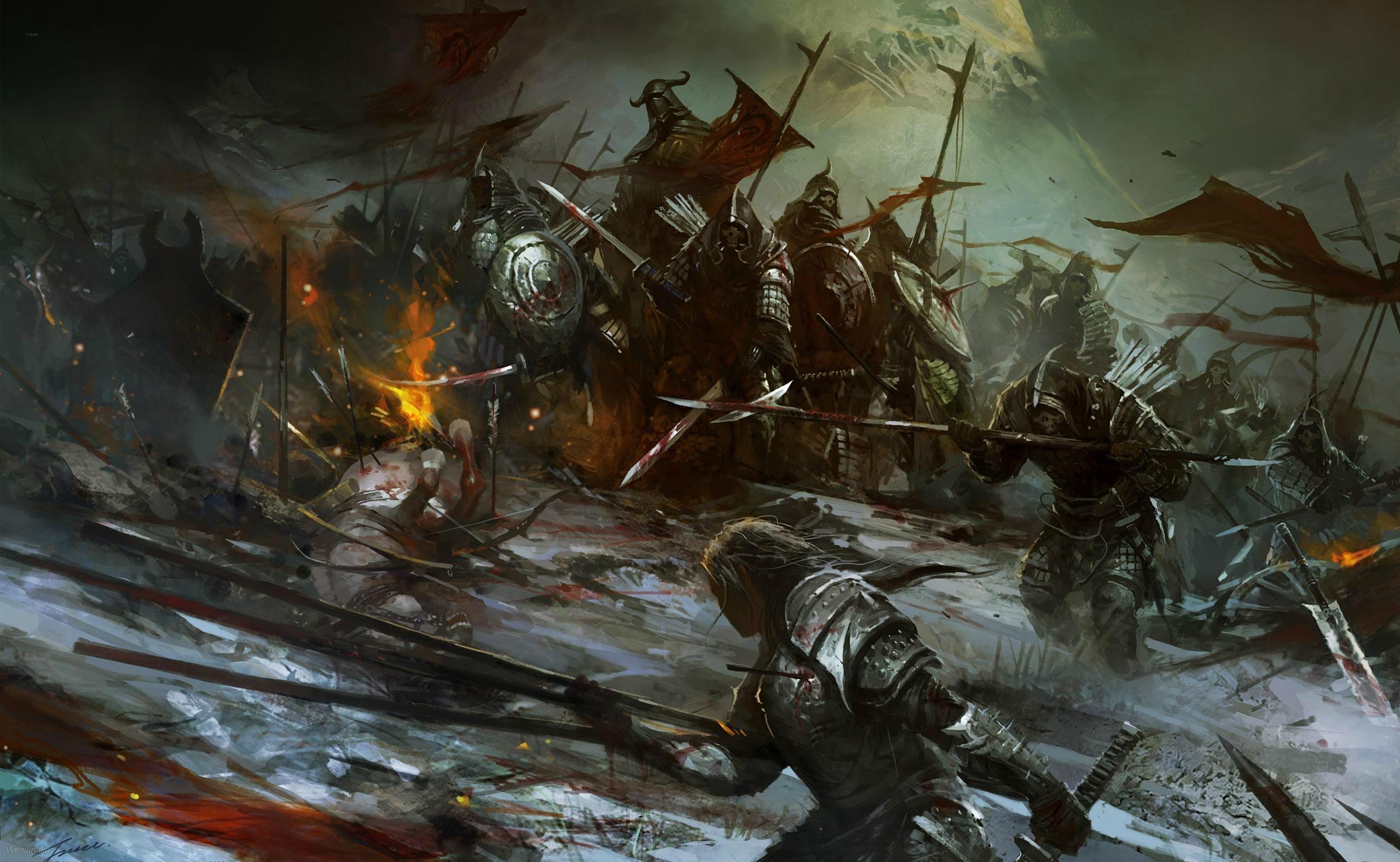 Download Fantasy Battle Warrior Fight Weapon Death Dark Sword HD