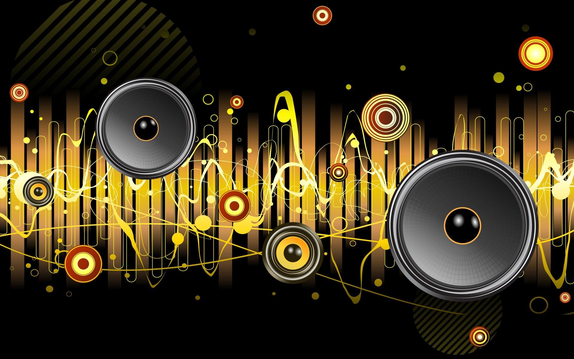 Abstract music speakers wallpaper