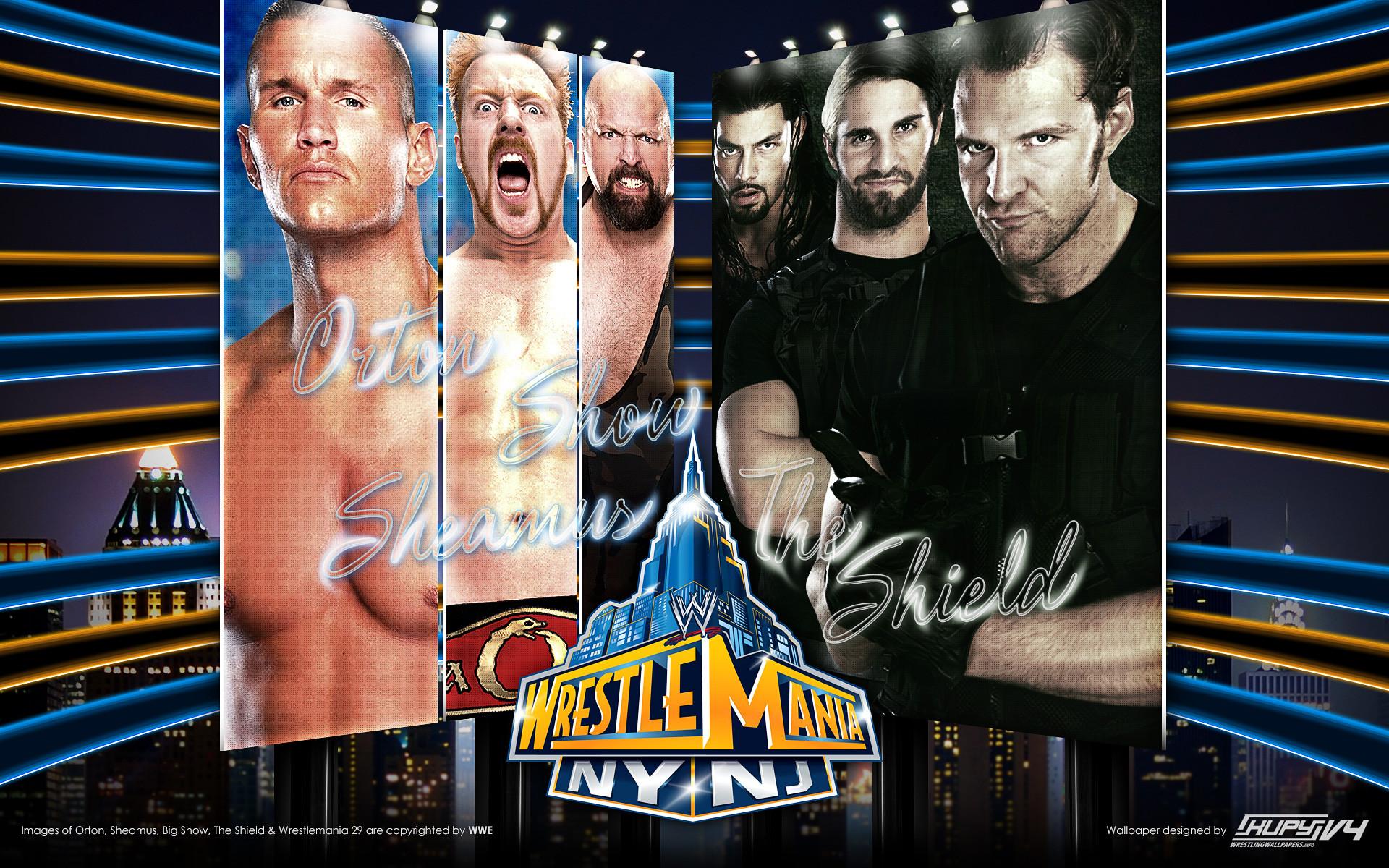 NEW WrestleMania 29 wallpaper: Randy Orton, Sheamus & Big Show vs