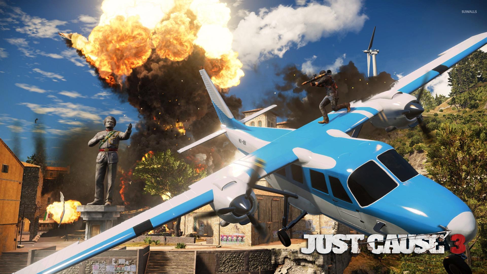 Just Cause 3 Soldier On The Plane Wallpaper Wallpaper