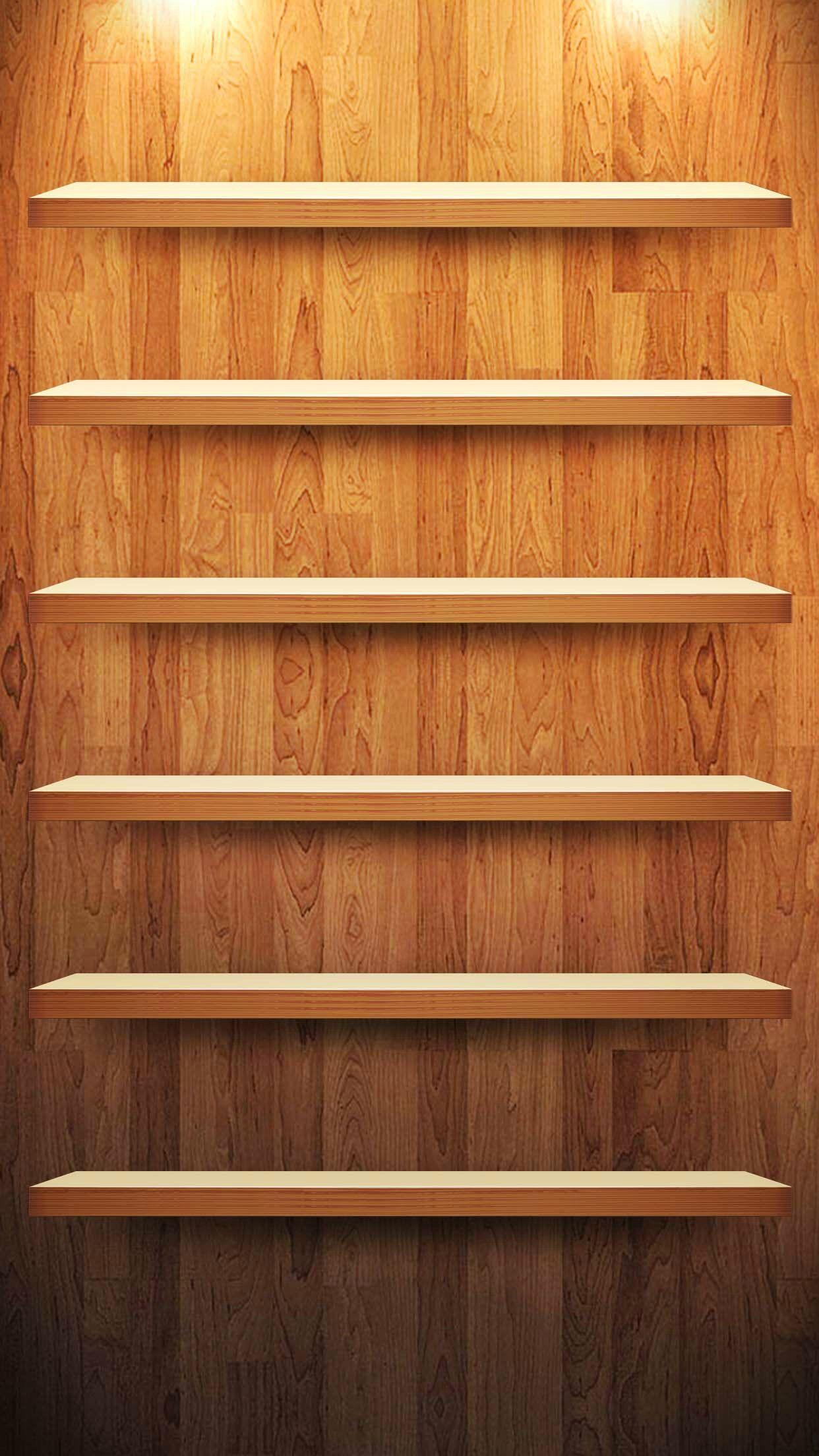 10 Creative Shelves Wallpapers for the iPhone 6 Plus!