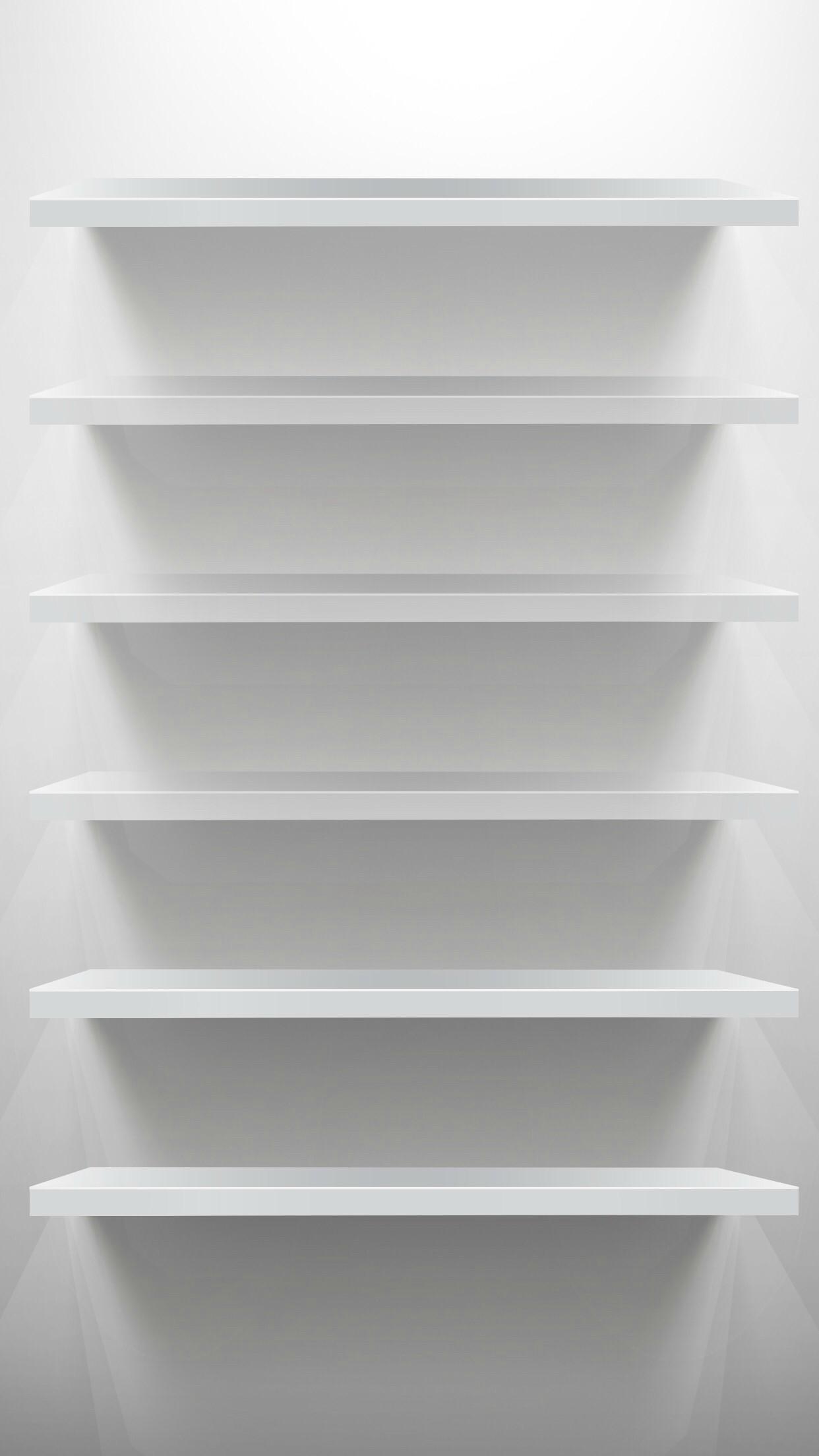 10 Creative Shelves Wallpapers For The IPhone 6 Plus! 1242x2208