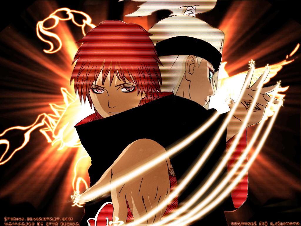 Sasori and Deidara wallpaper by * Styx *