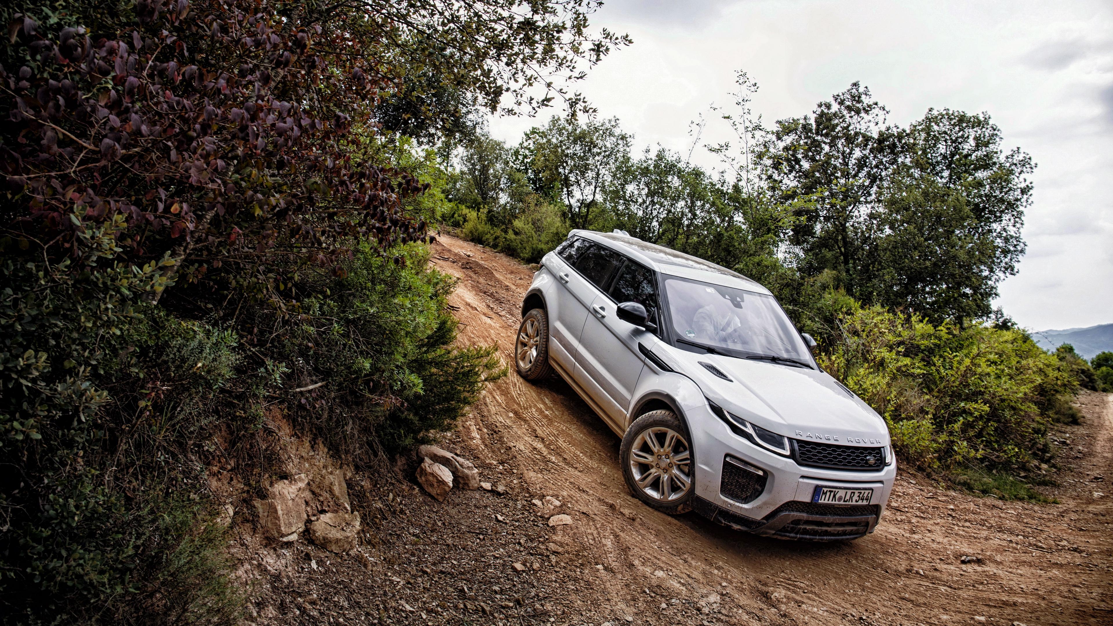 Download wallpaper 3840x2160 land rover, range rover, evoque, silver
