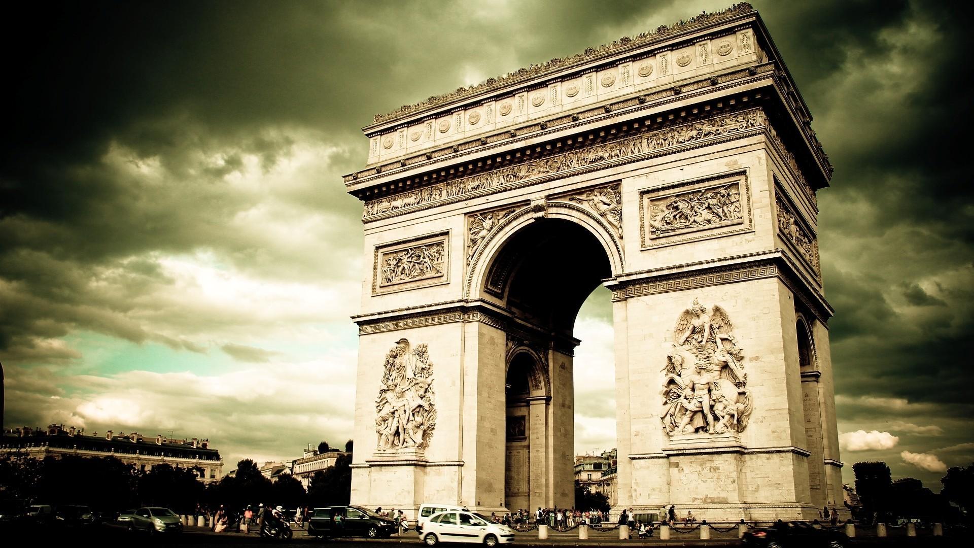 Arc de triomphe france paris architecture cities wallpapers