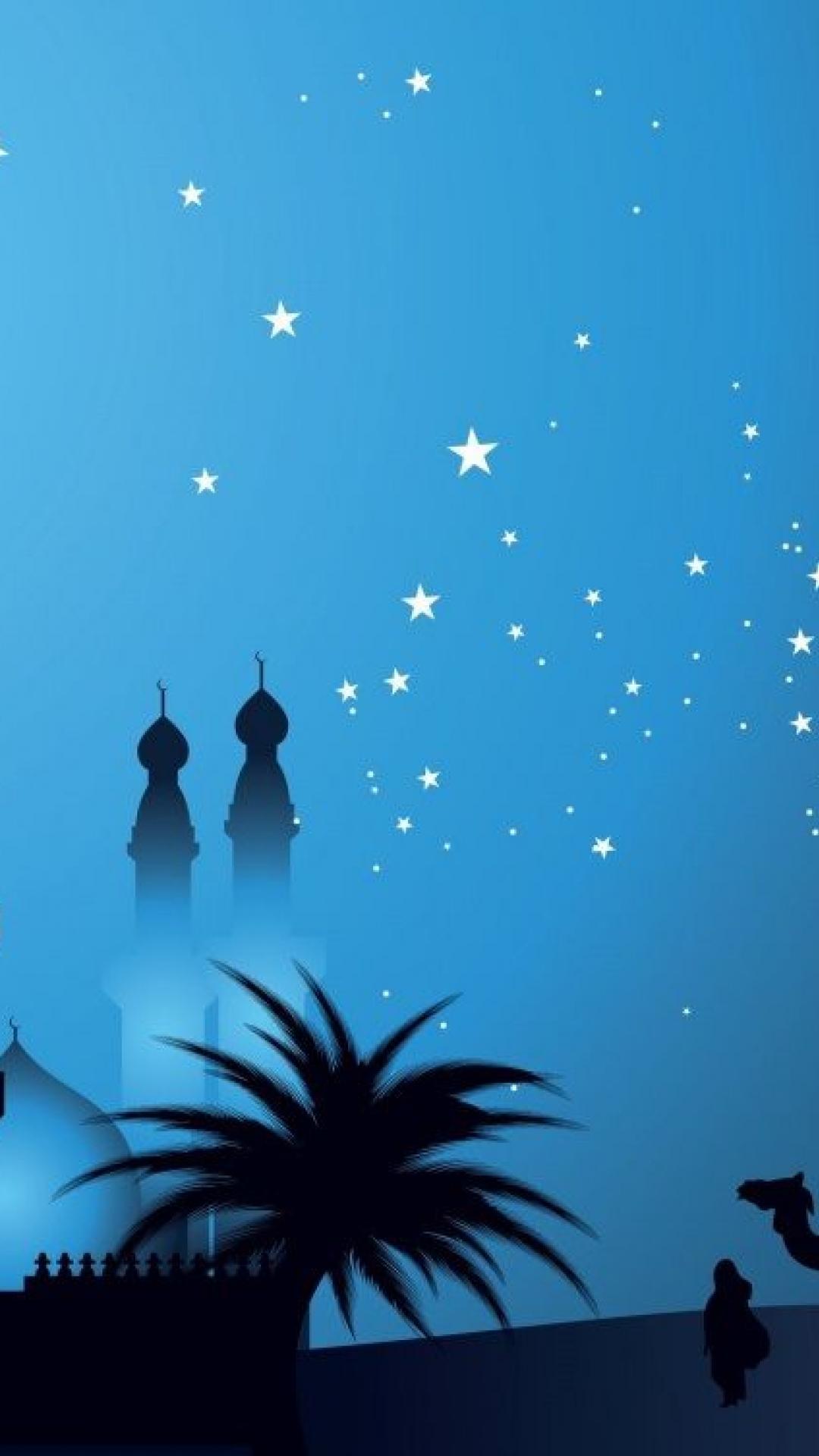 Vector Arabian Night Design Wallpaper