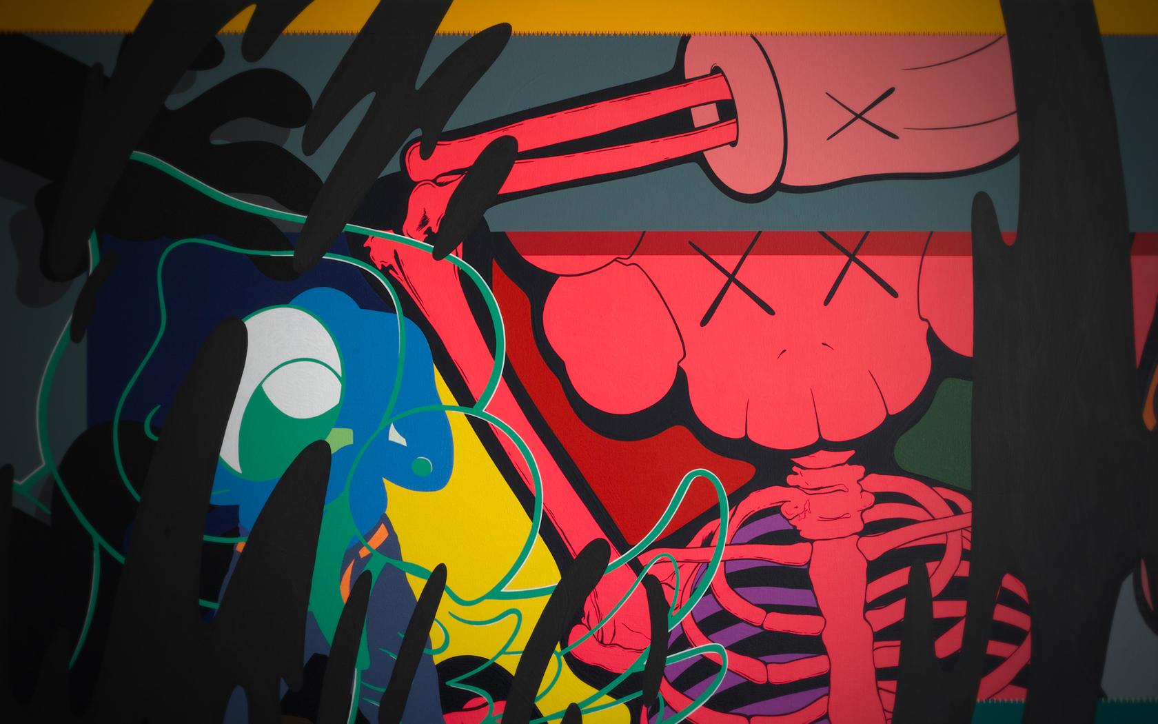 headphones, hd abstract wallpaper, vector dark, graffiti, peace