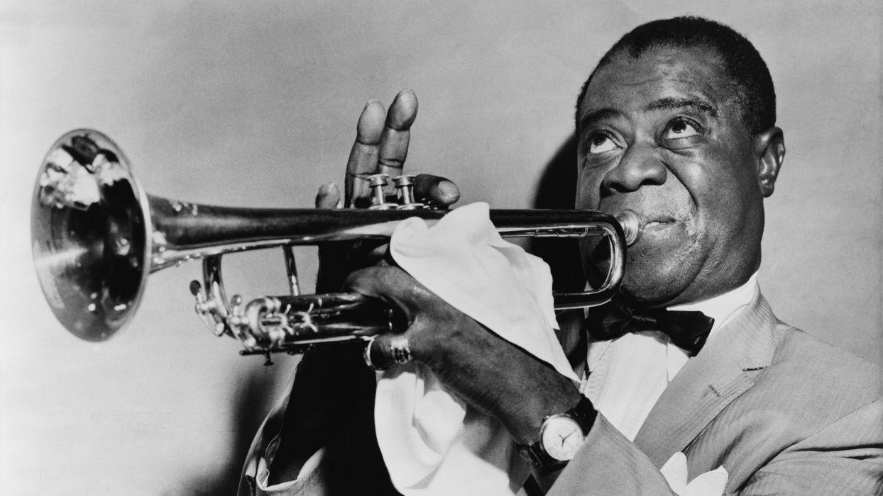 LOUIS ARMSTRONG Dixieland Jazz Swing Traditional Pop F Wallpaper