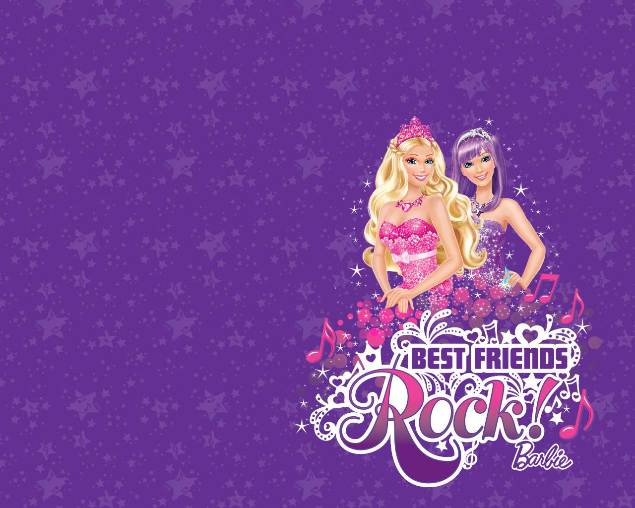 Download Barbie Princess And Popstar Performing Wallpaper