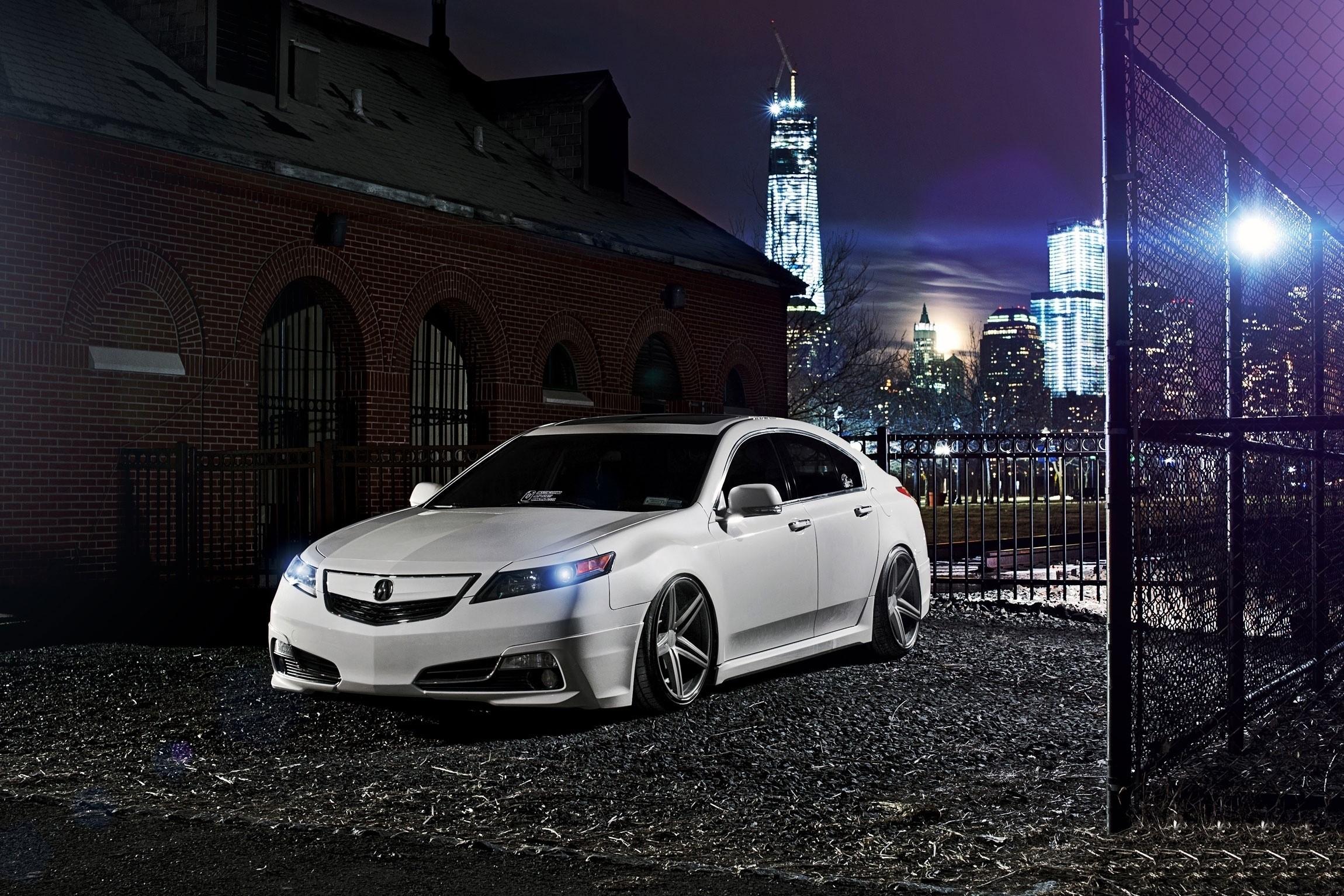 Acura, Auto, White, Style, Night wallpaper and background