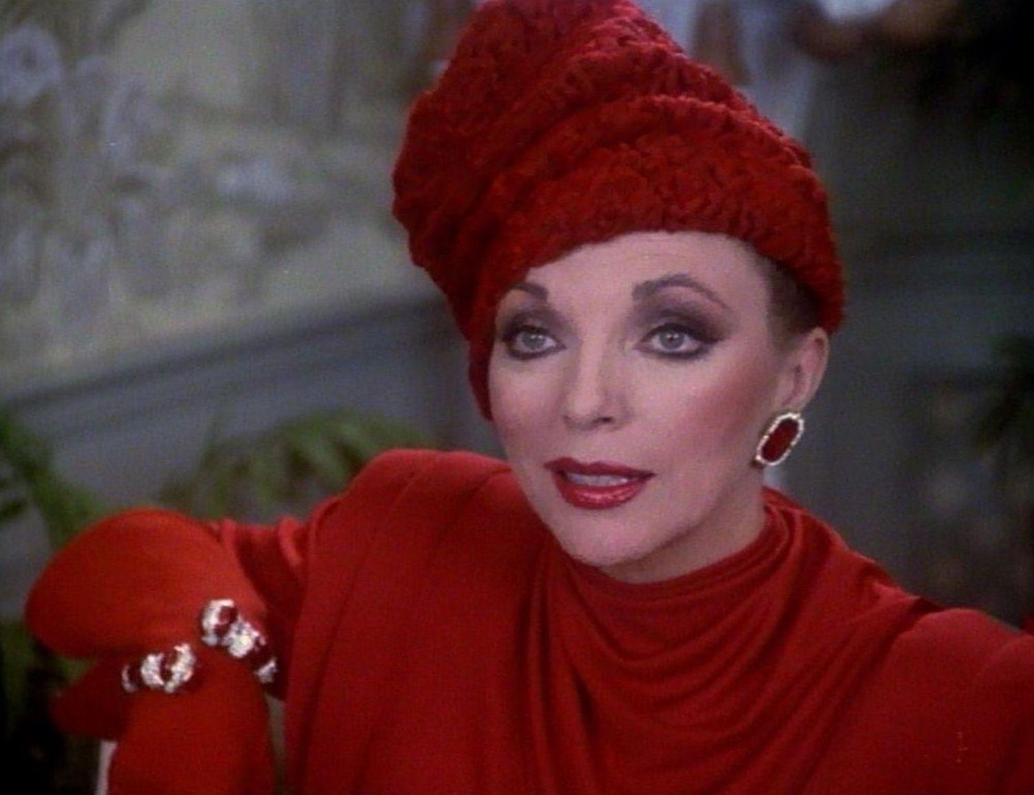 JOAN COLLINS IN RED