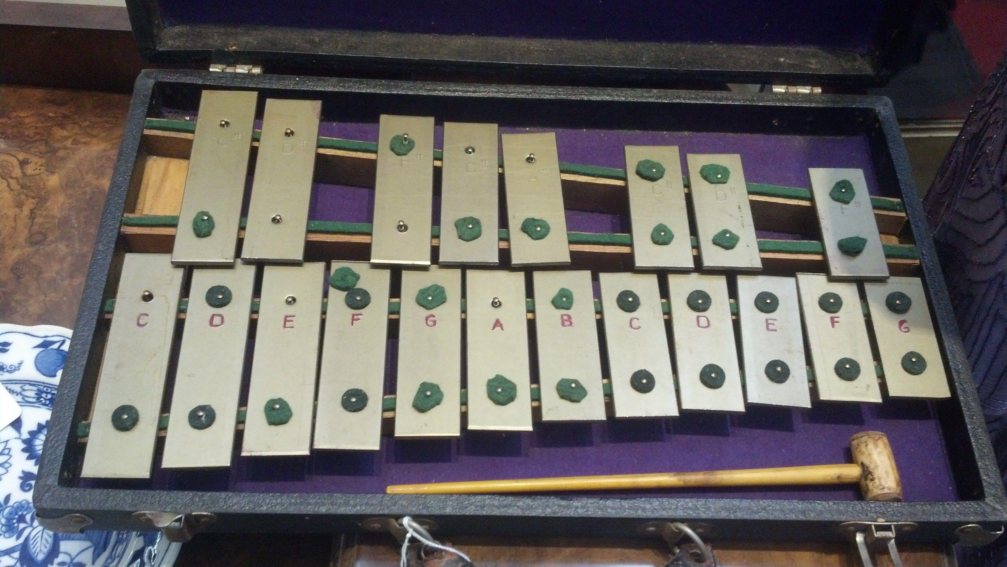 Glockenspiel with case. Musical Instruments