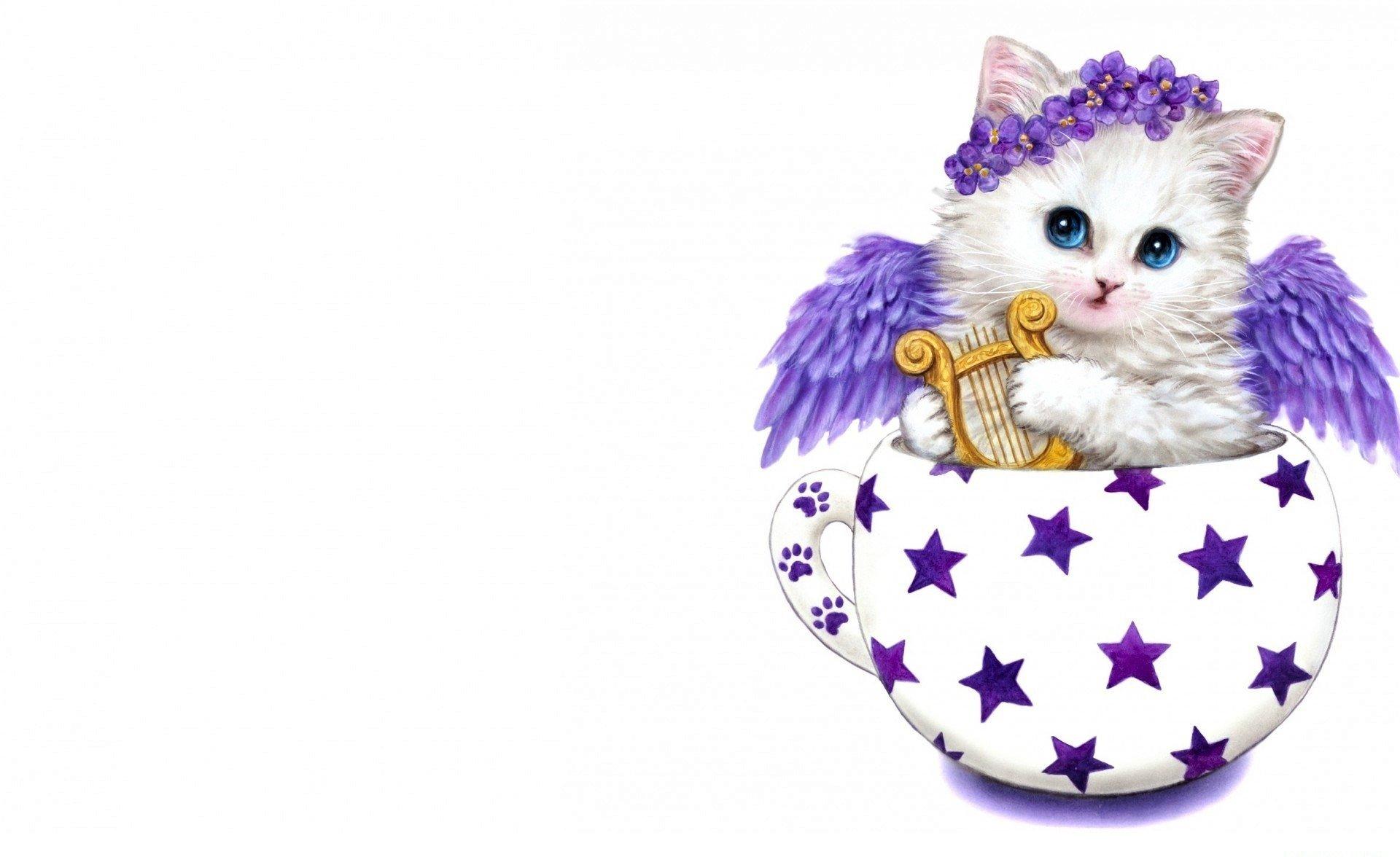 Angel Kitten HD Wallpaper