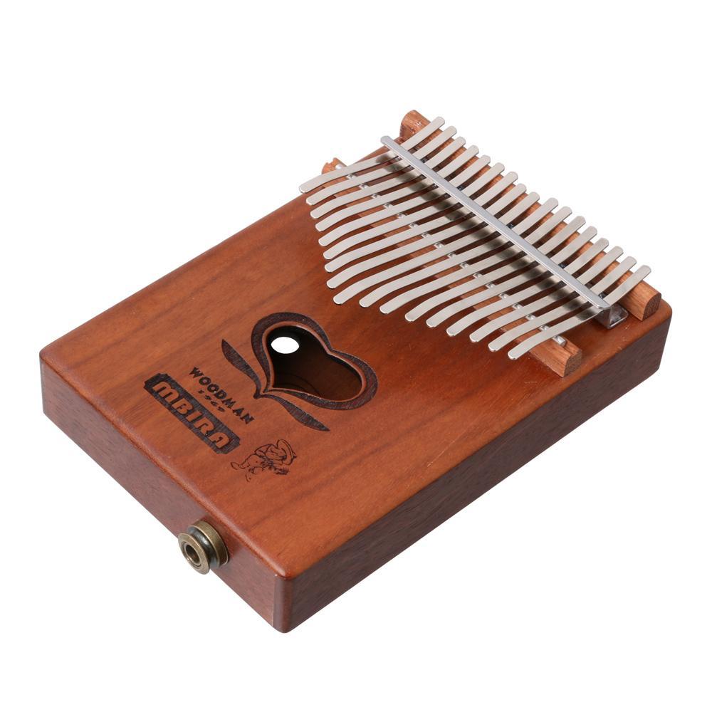 Keys C Tone Kalimba MBIRA Thumb Piano Build In Pickup W/ End Pin