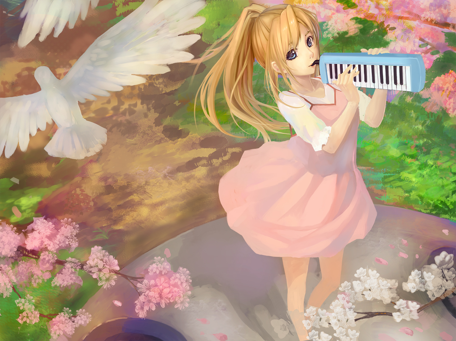 Melodica Instrument Anime Image Board