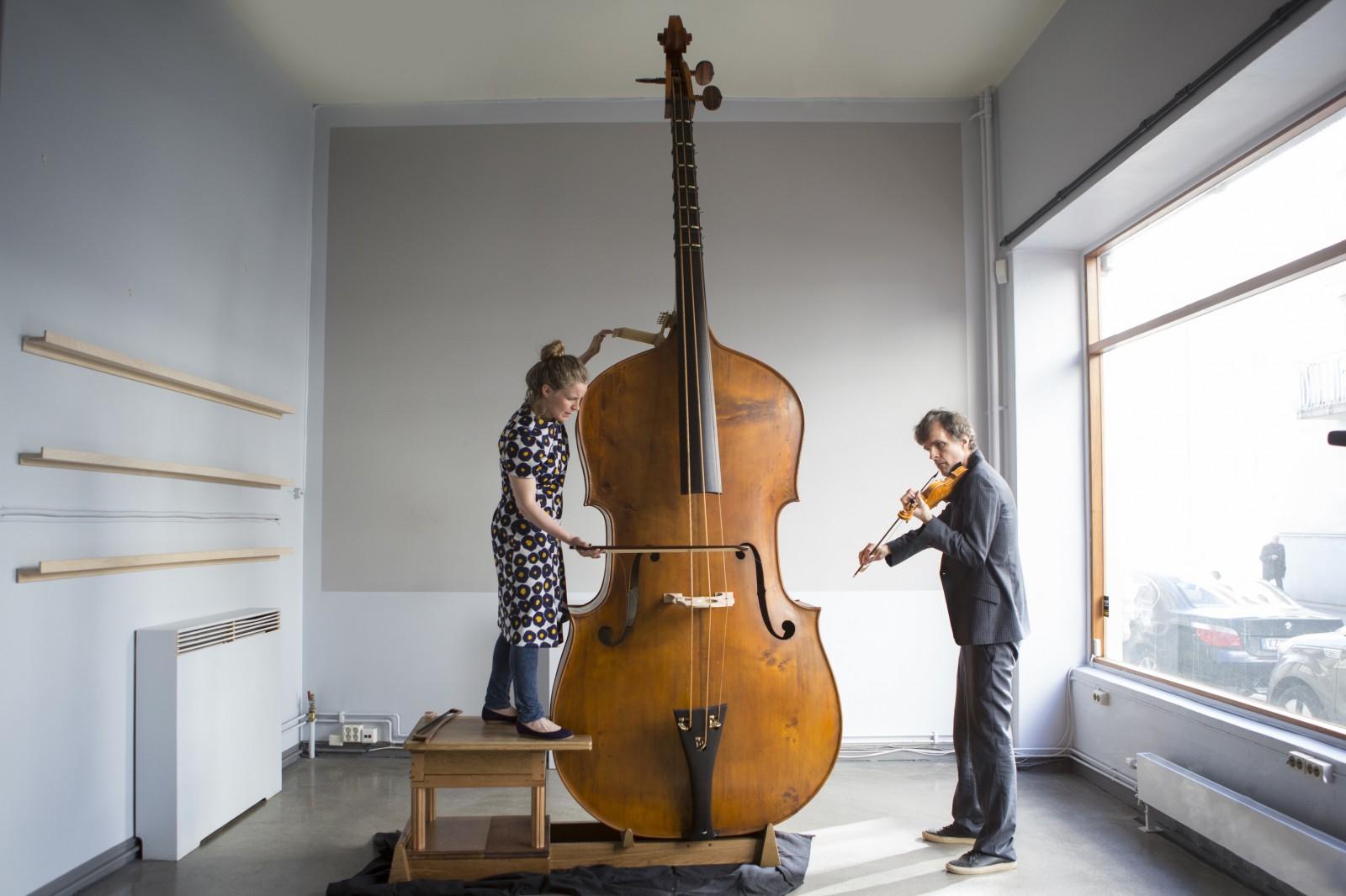The octobass is an extremely large bowed string instrument that was