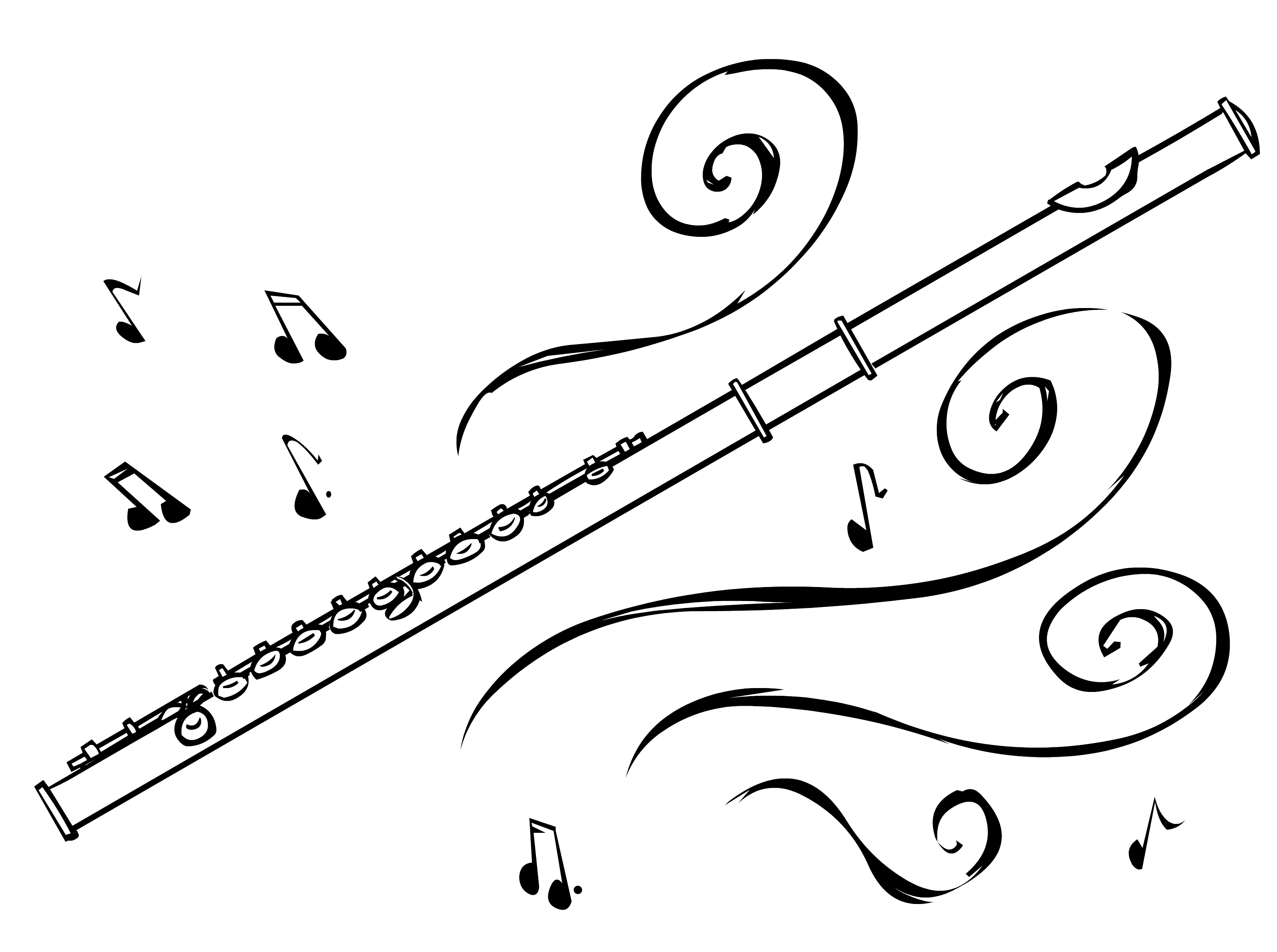 flute drawing I Love. Flute drawing, Music