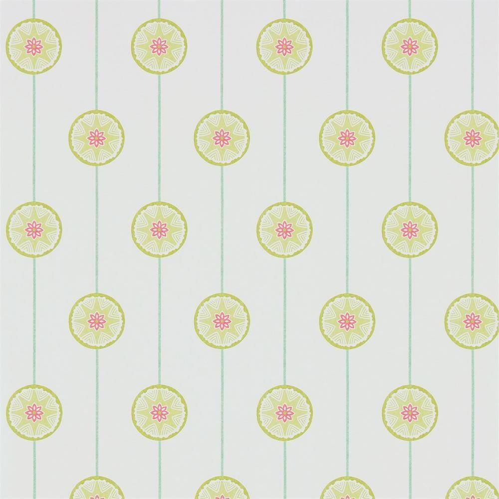 Lime / Fuchsia 214755 Tambourine Sanderson Papavera Wallpaper