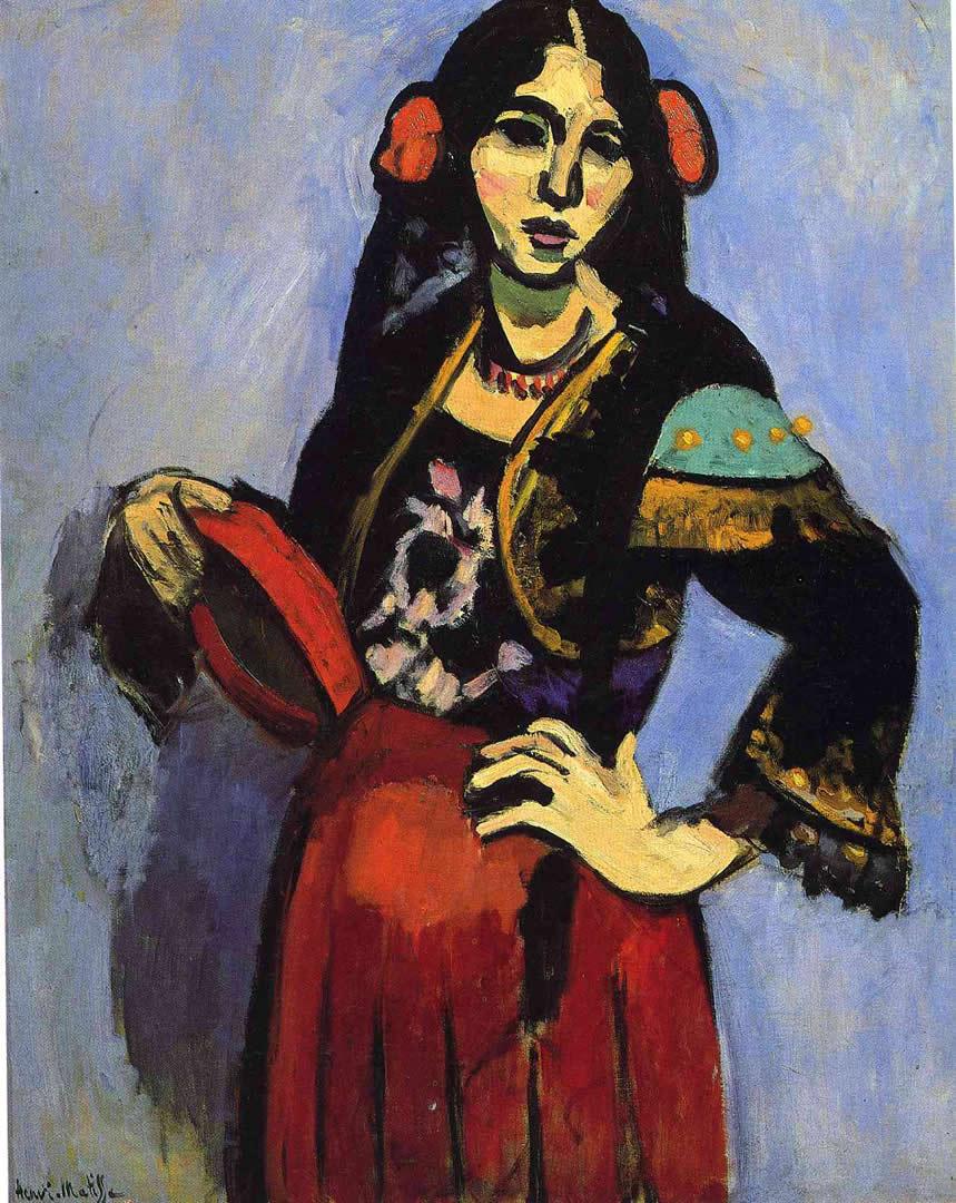 Spanish Woman With A Tambourine Matisse Wallpaper Image